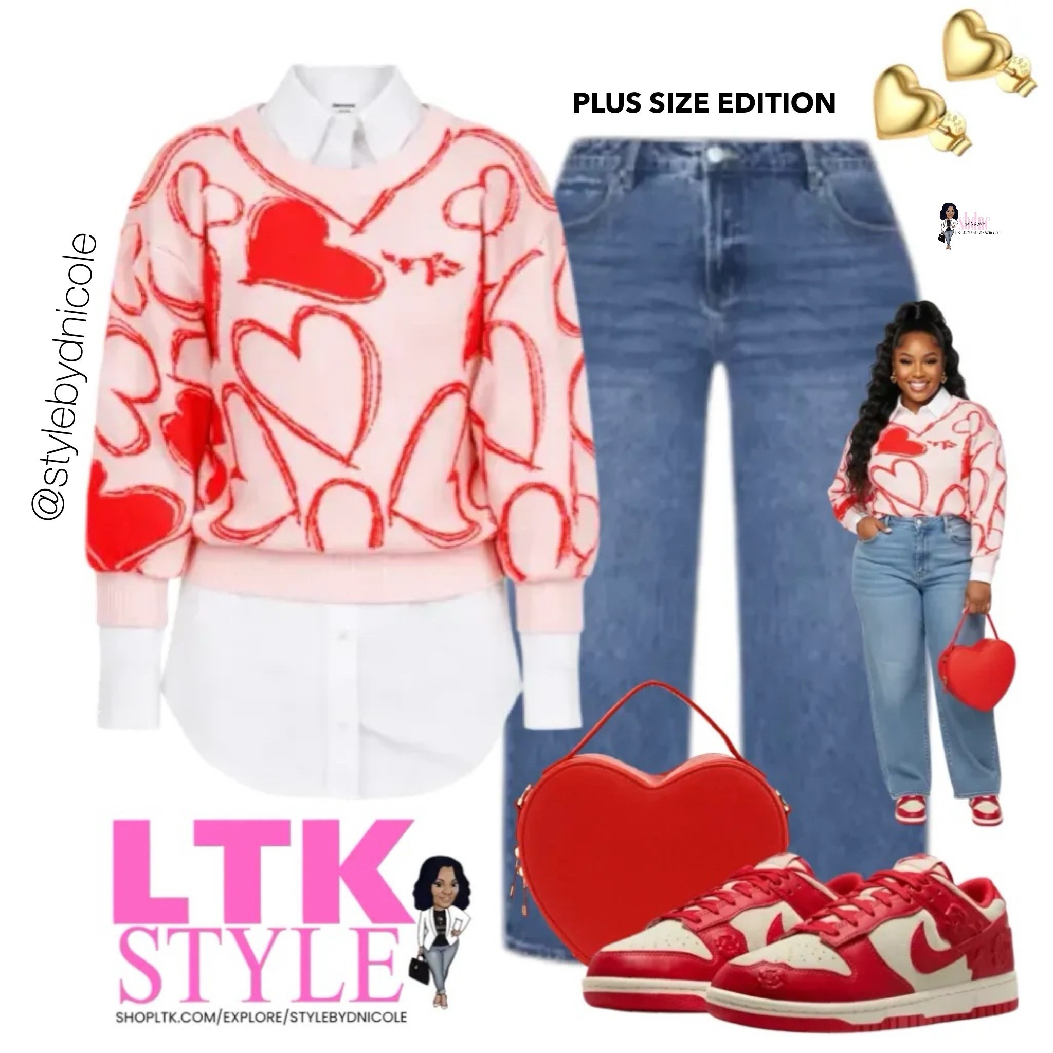 Hearts, red, and fabulousity with a Valentine theme!

Available in sizes 14-26. 

#LTKPlusSize #LTKSeasonal #LTKMidsize
