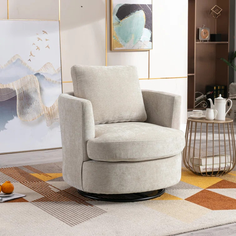 Yelina 81.08 Cm Wide Polyester Barrel Chair | Wayfair North America