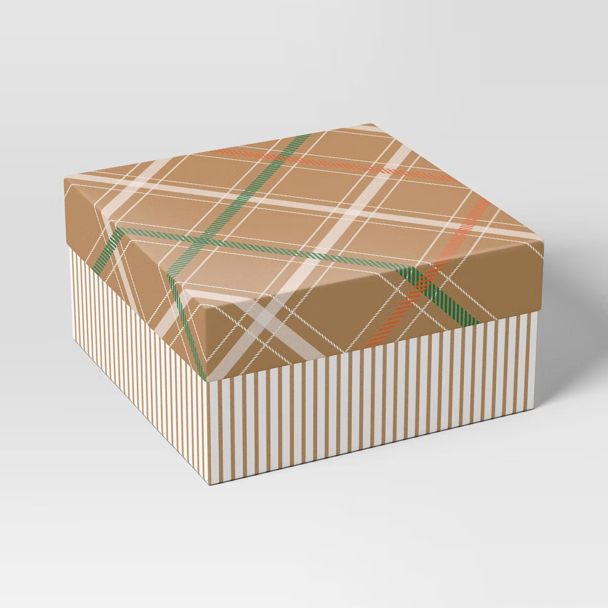 Brown and Cream Plaid Small Hard Christmas Box - Wondershop™ | Target