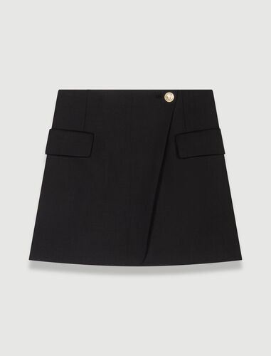 Asymmetric wrap skirt | Maje US