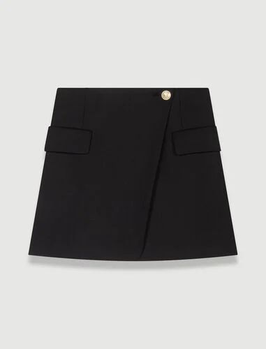Asymmetric wrap skirt | Maje US