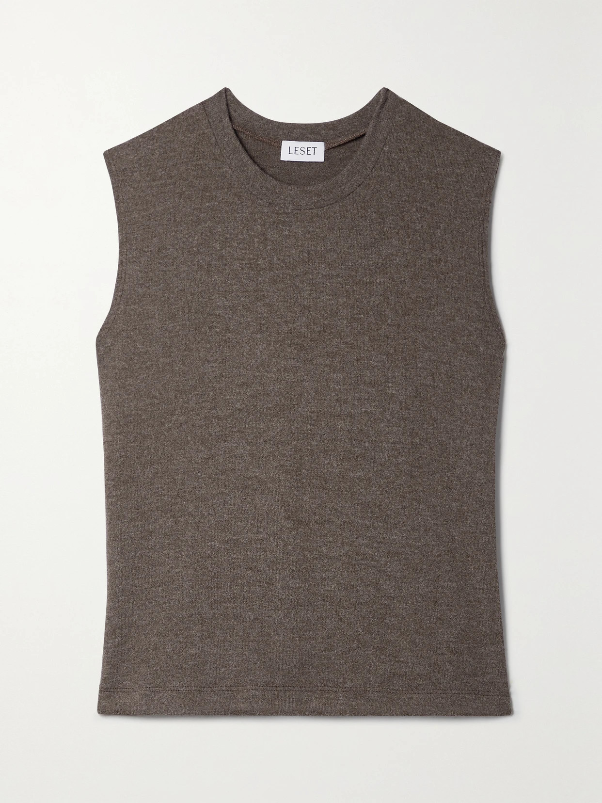 LESET - Lauren Knitted Tank - Brown | NET-A-PORTER (US)