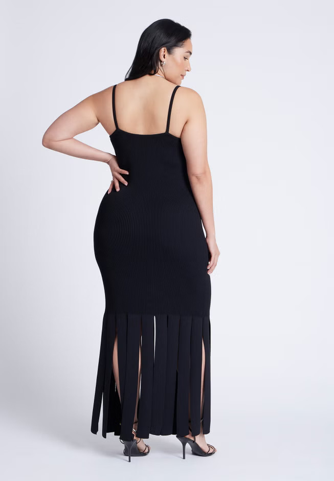 Ribbed Fringe Dress | Eloquii