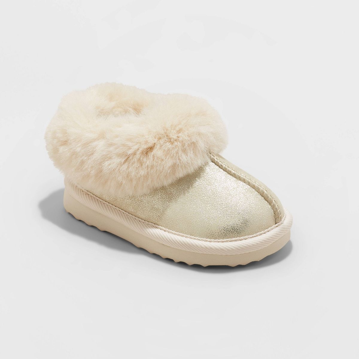 Toddler Callie Faux Fur Cuff Bootie Slippers - Cat & Jack™ | Target