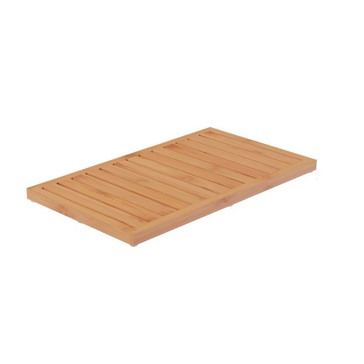 Non-Slip Eco-Friendly Wooden Slatted Bath Mat Brown - Hastings Home | Target