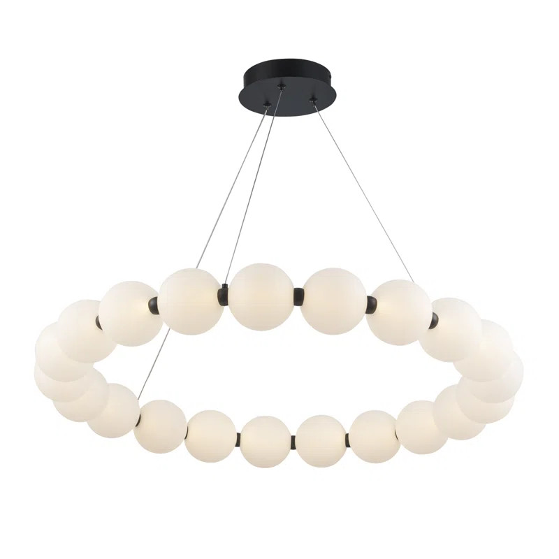 Bjartey 21 Light Acrylic Dimmable LED Chandelier | Wayfair North America