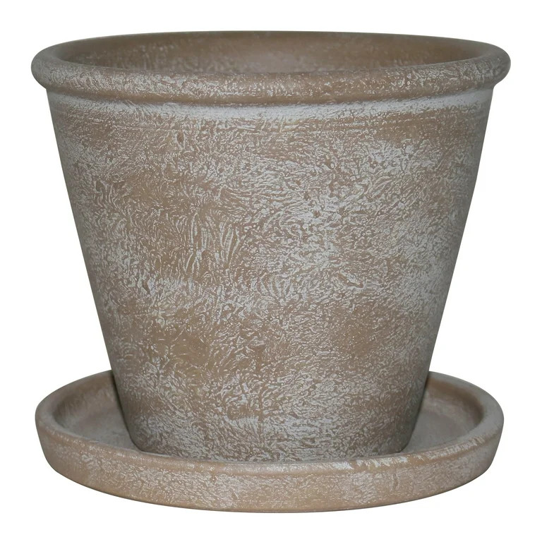 Better Homes & Gardens 6 in. Hand-painted Brown Earthenware Saucer - Walmart.com | Walmart (US)