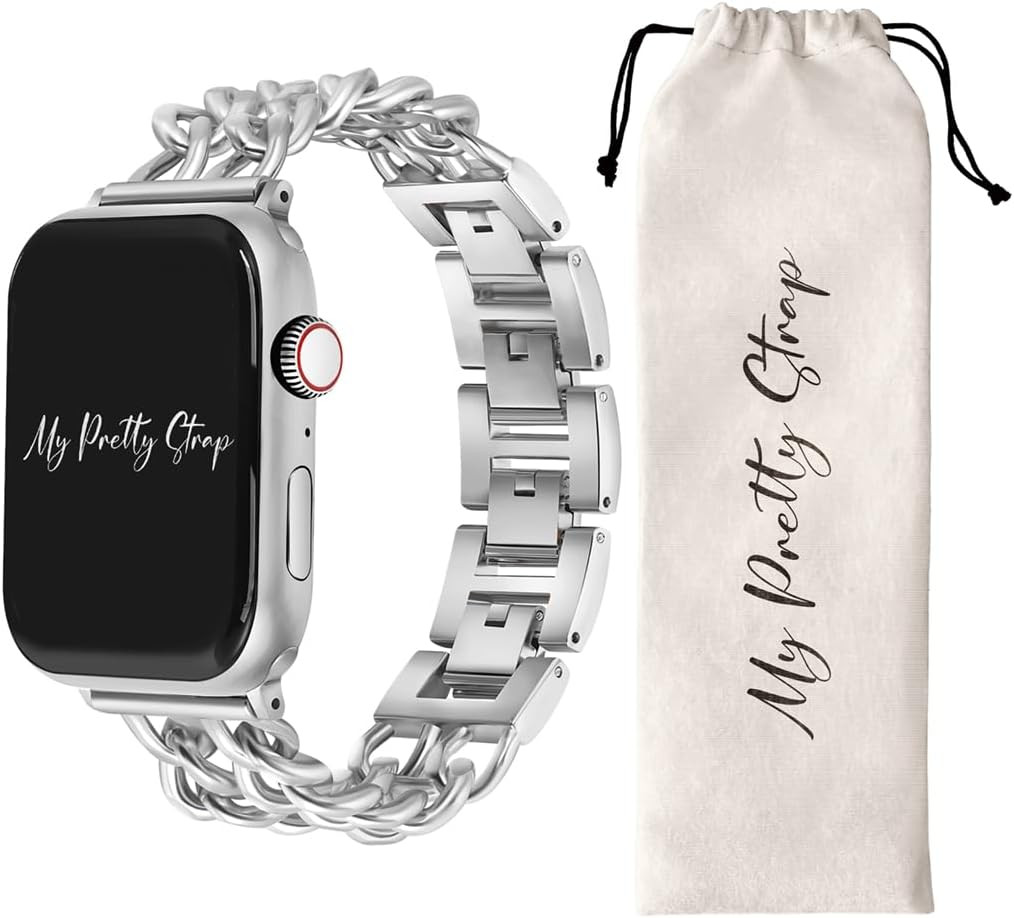 My Pretty Strap Double Chain Band Compatible with Apple WATCH SE Series 9 8 7 6 5 4 3 2 1, 38/40/... | Amazon (US)