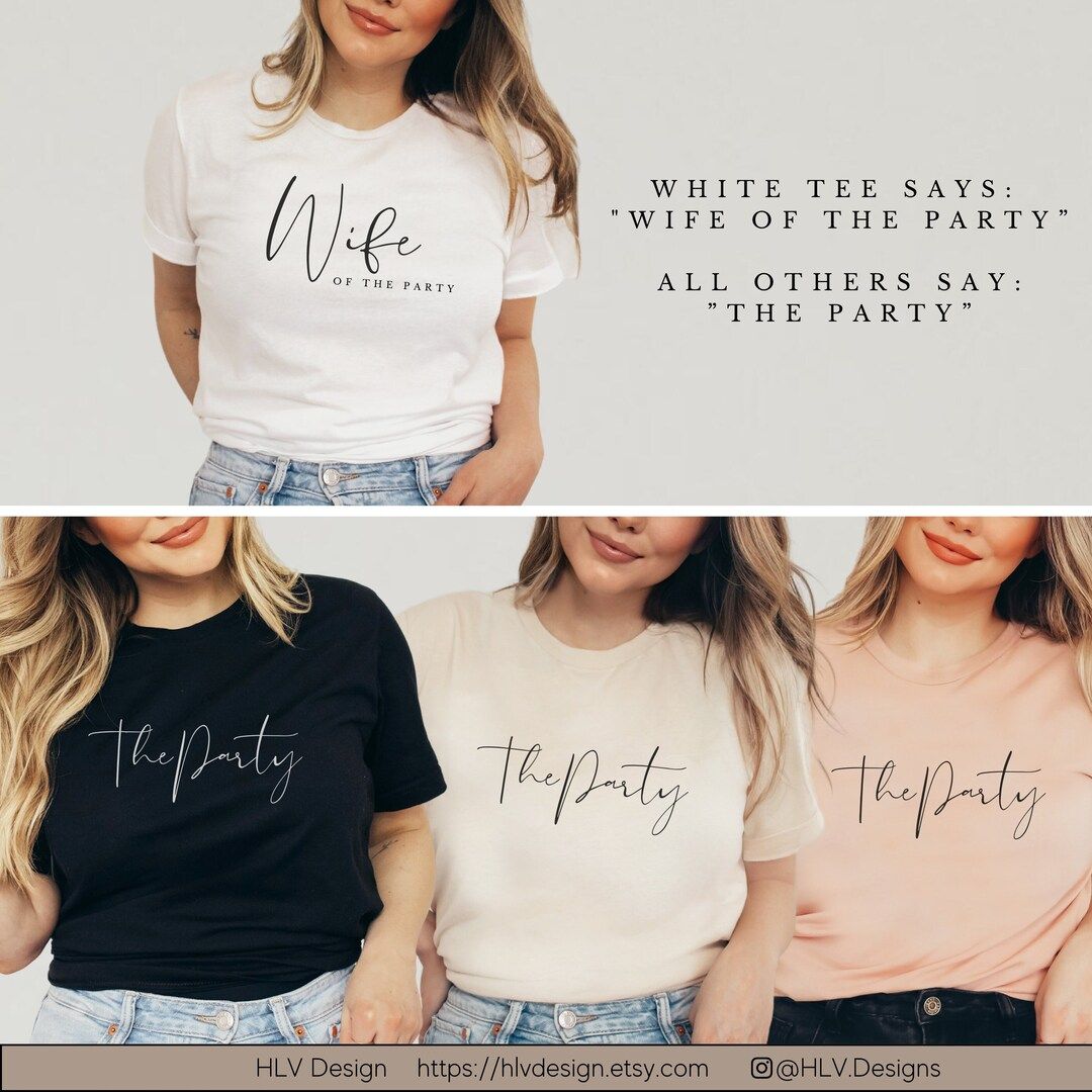 Wife of the Party Bridal Party T Shirts Bride to Be Shirt - Etsy Canada | Etsy (CAD)