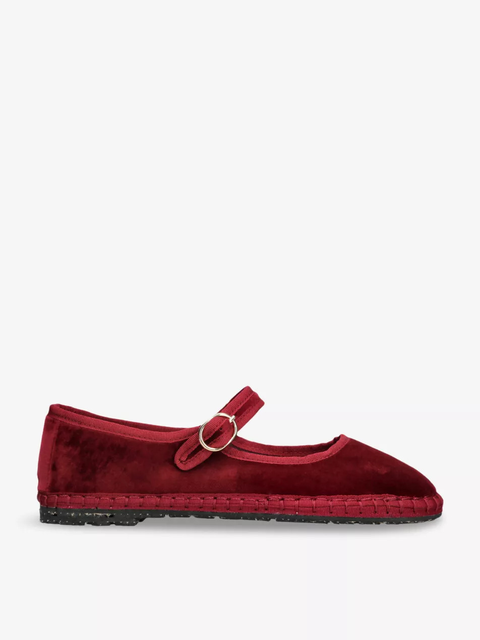 Lucrecia single-strap cotton Mary Jane flats | Selfridges
