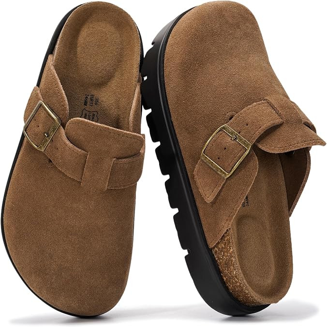 Project Cloud 100% Genuine Leather Platform Clogs for Women Footwear - Memory Foam Arch Support C... | Amazon (US)