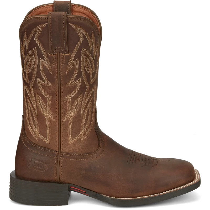 Justin Boots Men's Stampede Canter Western Boots Brown/Brown, 11.5 - Men's Ropers at Academy Sports | Academy Sports + Outdoors