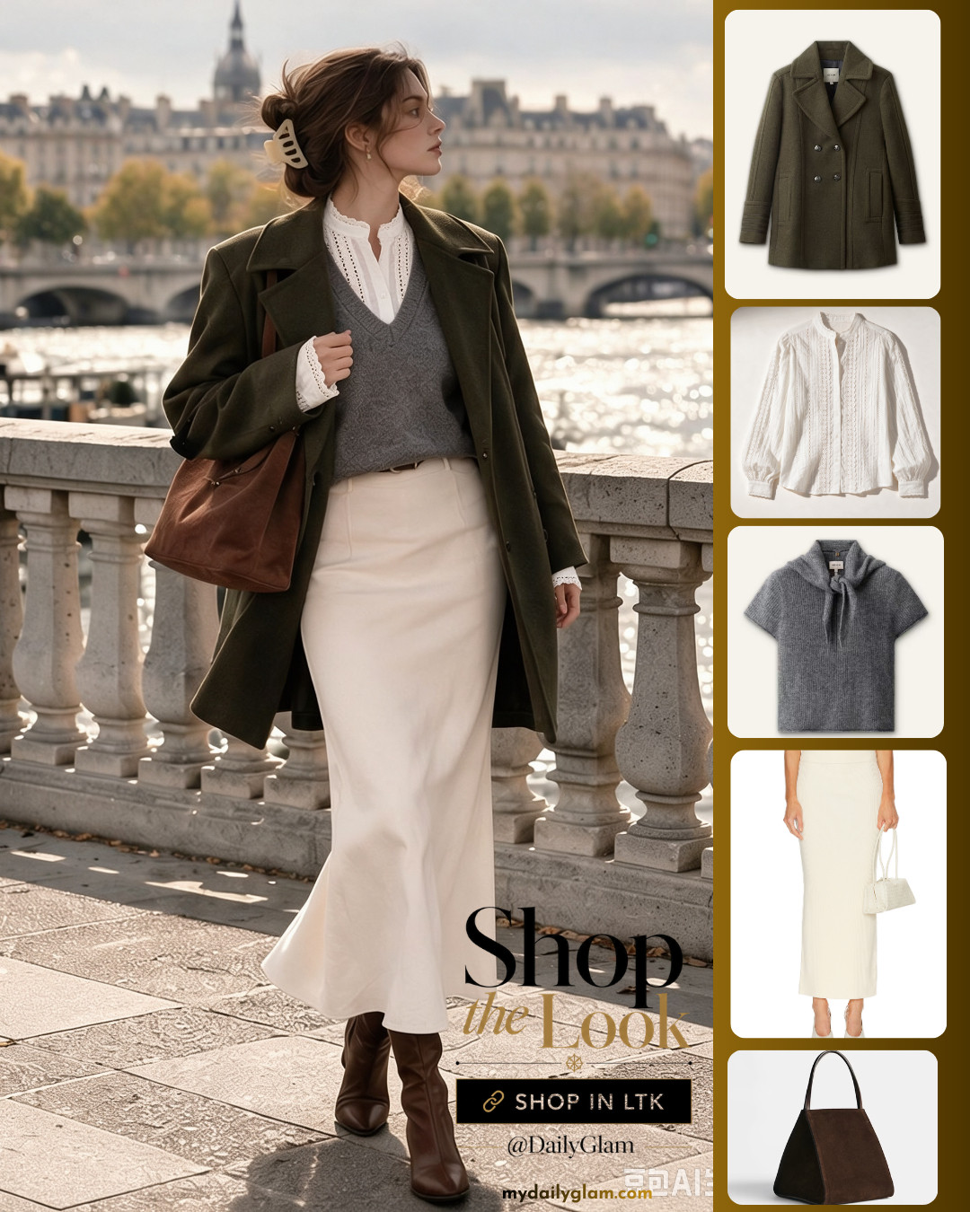 Paris Fall Outfit | Olive Wool Coat, White Lace Blouse & Cream Midi Skirt

#ParisianStyle #FallOutfit #OliveCoat #WoolCoat #LaceBlouse #CreamSkirt #MidiSkirt #FrenchStyle #AutumnFashion #OOTD #WomenFashion #ClassicStyle #ChicOutfit #Paris #LTKSeasonal #LTKStyleTip #LTKFall 

 #LTKootd #LTKOver40 #LTKWorkwear