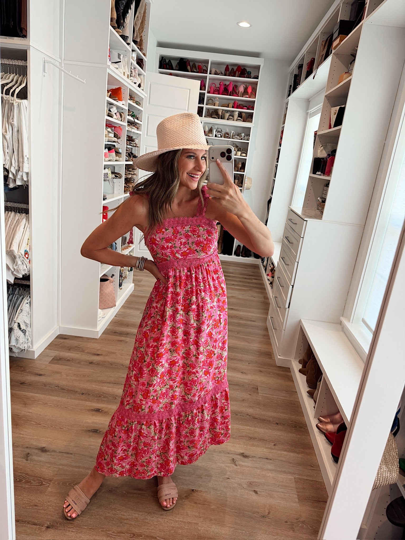 In a small dress, hat, sandals and accessories- fits tts.

#LTKgrwm #LTKootd #LTKSeasonal