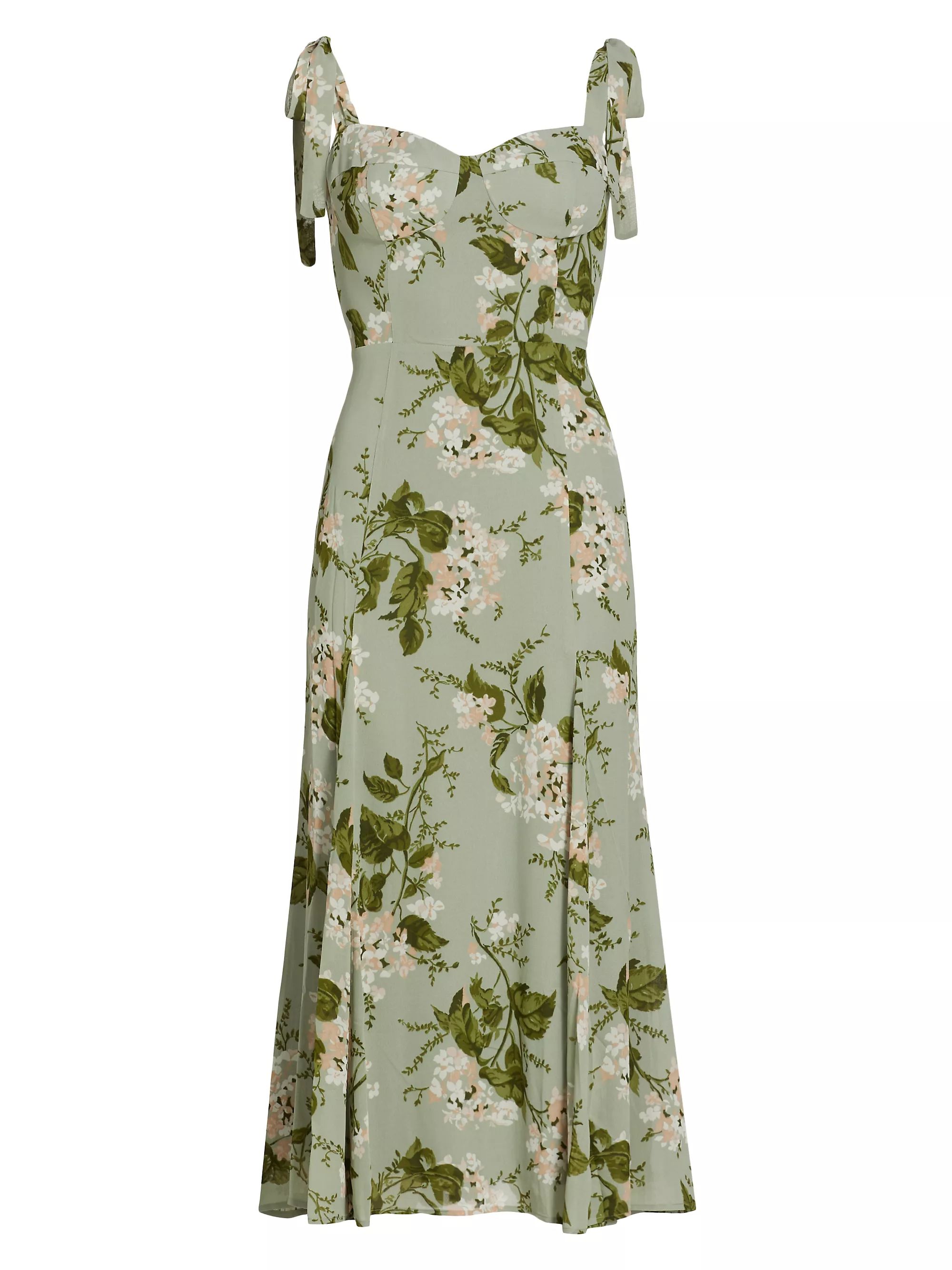 Nadira Floral Tie-Strap Midi-Dress | Saks Fifth Avenue