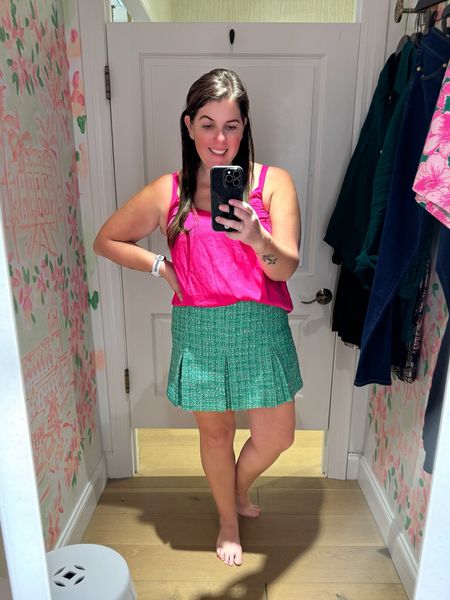 I shared this skirt yesterday, but I didn’t realize this cute tank was on sale too! The tank is so perfect for the spring and summer and is one that can be dressed up or down! The tank runs TTS, it also comes in green and it’s on sale for $29 (regularly $88)! 

#LTKmidsize #LTKfindsunder100 #LTKsalealert