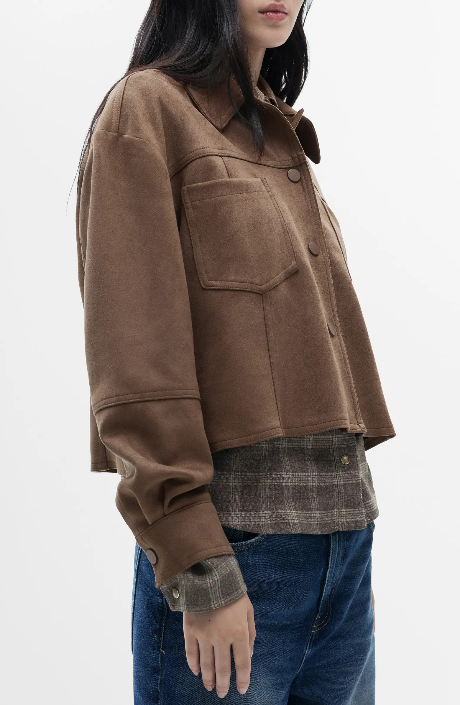 MANGO Faux Suede Jacket | Nordstrom | Nordstrom