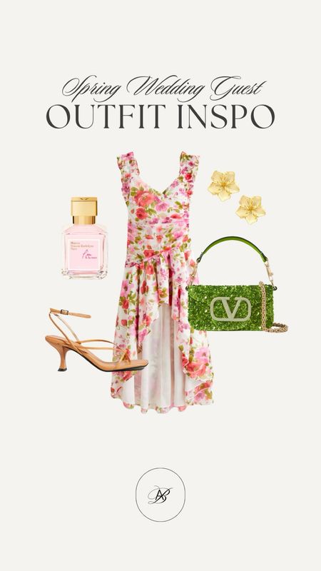 Spring wedding guest outfit inspo! This Abercrombie spring dress is perfect for a spring wedding or Easter outfit! Pair with some nude heels and a Valentino shoulder bag! 🌷

#LTKwedding #LTKSeasonal #LTKstyletip