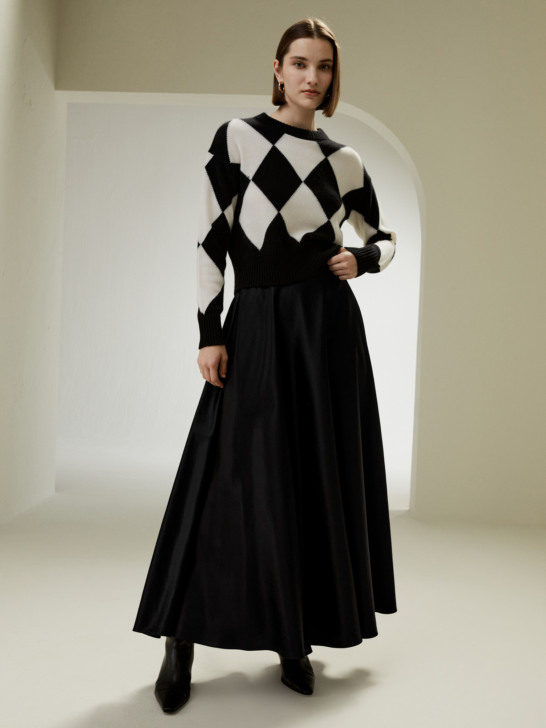 Maxirock aus Seide in A-Linie | LilySilk