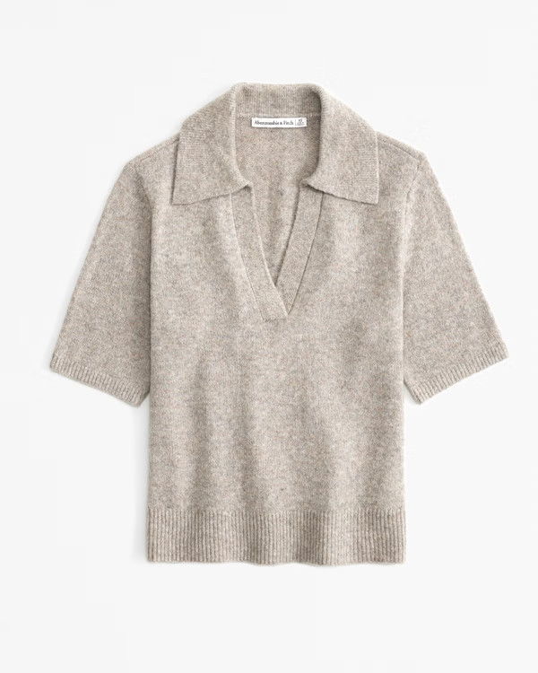 Notch-Neck Sweater Tee | Abercrombie & Fitch (UK)