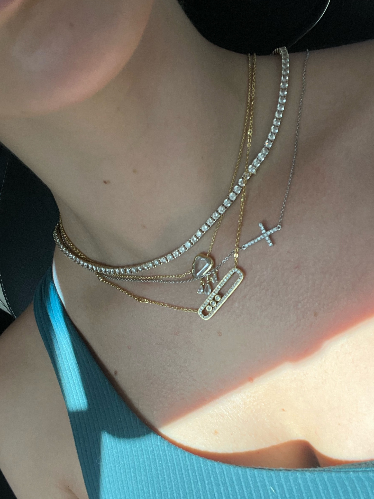 Jewels! The tennis necklace is from The M Jewelers, but I’ve linked similar! 