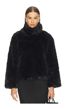 Bardot Renata Faux Fur Jumper in Black from Revolve.com | Revolve Clothing (Global)