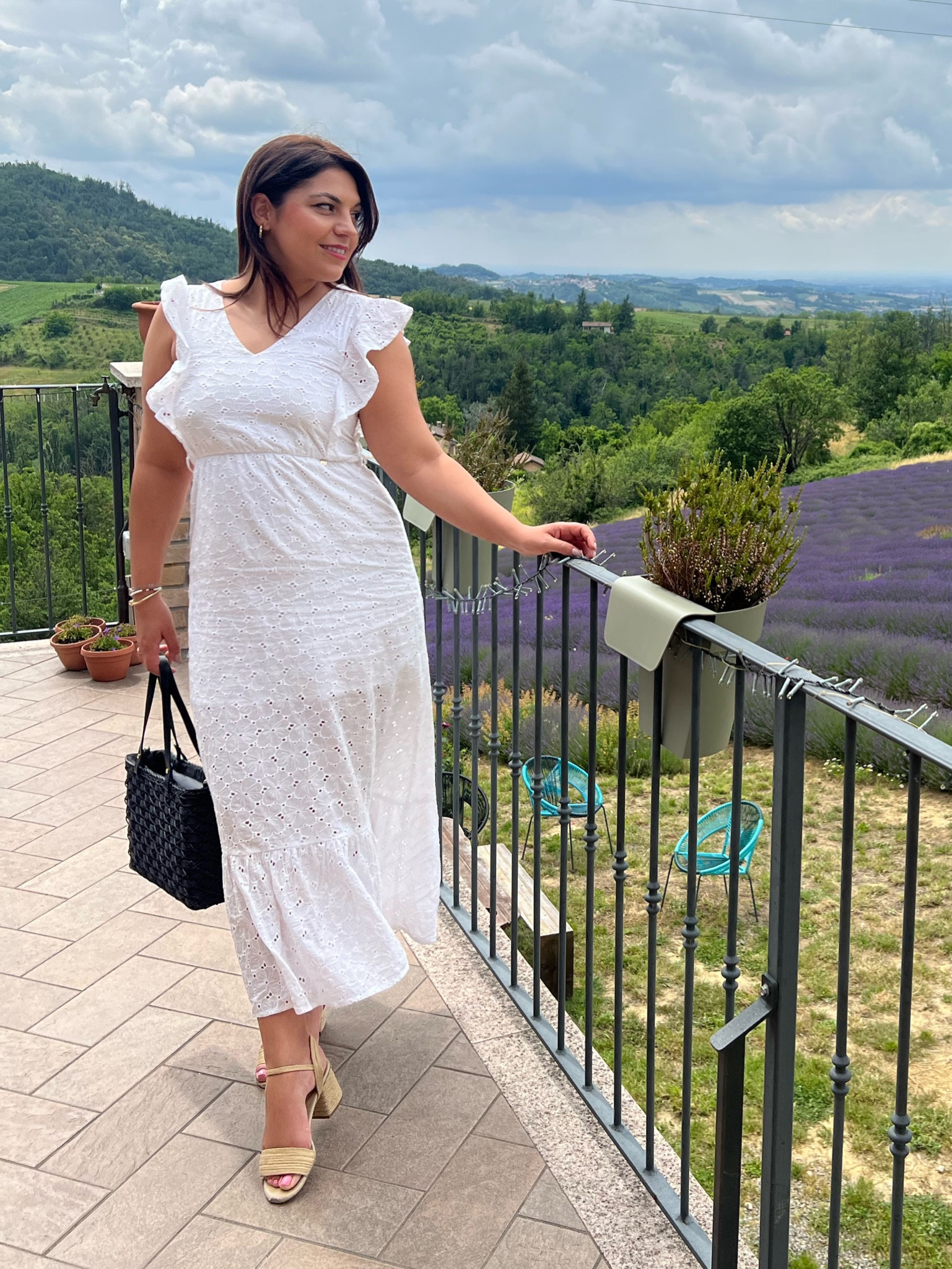 Outfit estivo per un pranzo, aperitivo o pic nic all’aperto, leggero e comodo, con abito bianco in sangallo, sandalo e borsa in paglia 

#LTKFind #LTKSeasonal #LTKunder50