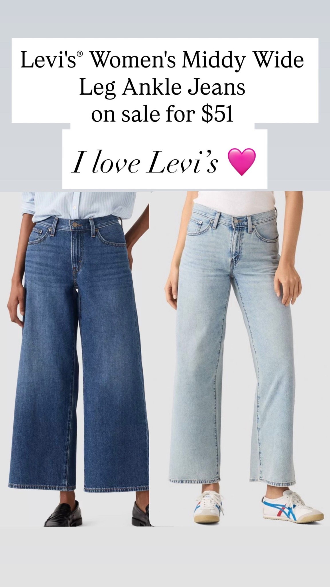 Levi's® Women's Middy Wide Leg Ankle Jeans are on sale 

#LTKSaleAlert