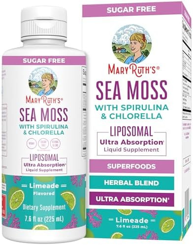 MaryRuth Organics Sea Moss with Spirulina and Chlorella Liposomal | Chlorophyll | Dandelion Root ... | Amazon (US)