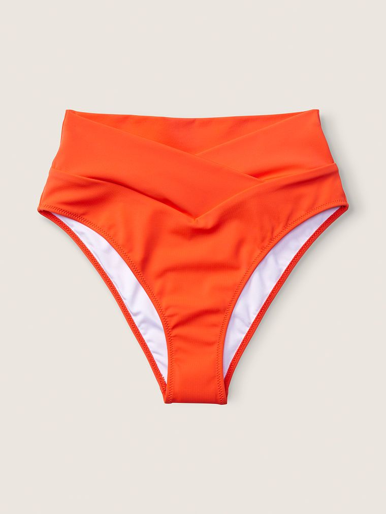 V Crossover High Waist Bikini Bottom | Victoria's Secret (US / CA )