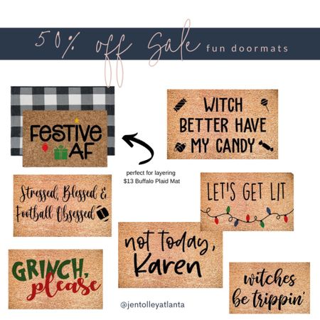 Just accidently ordered 2 new fun doormats for today.  This etsy shop has the cutest doormats - funny and serious ones available.  They are all 50% off today!!


Sale
Etsy
Doormats
Front porch decor
Halloween decor
Christmas Decor
funny home decor
welcome mat
Home inspiration
Front door
Target


#LTKsalealert #LTKhome #LTKSeasonal