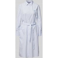 Tommy Hilfiger Hemdblusenkleid mit Bindegürtel in Hellblau, Größe 40 | Peek & Cloppenburg* Düsseldorf DE