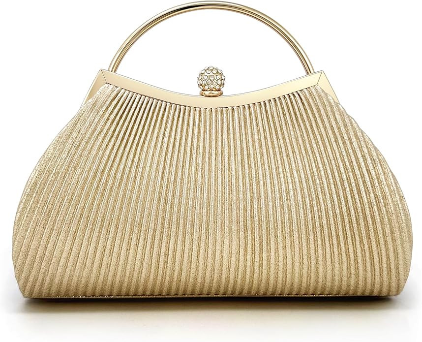 Clutch Purses for Women Evening Bags Party Clutches Handbag With Detachable Chain Strap for Cockt... | Amazon (US)