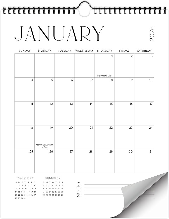 Beautiful 2026 Wall Calendar - Runs from January 2026 until July 2027 - Large 14.5" x 11.5" Offic... | Amazon (US)