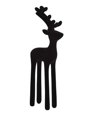 13in Resin Modern Flocking Reindeer Decor | TJ Maxx