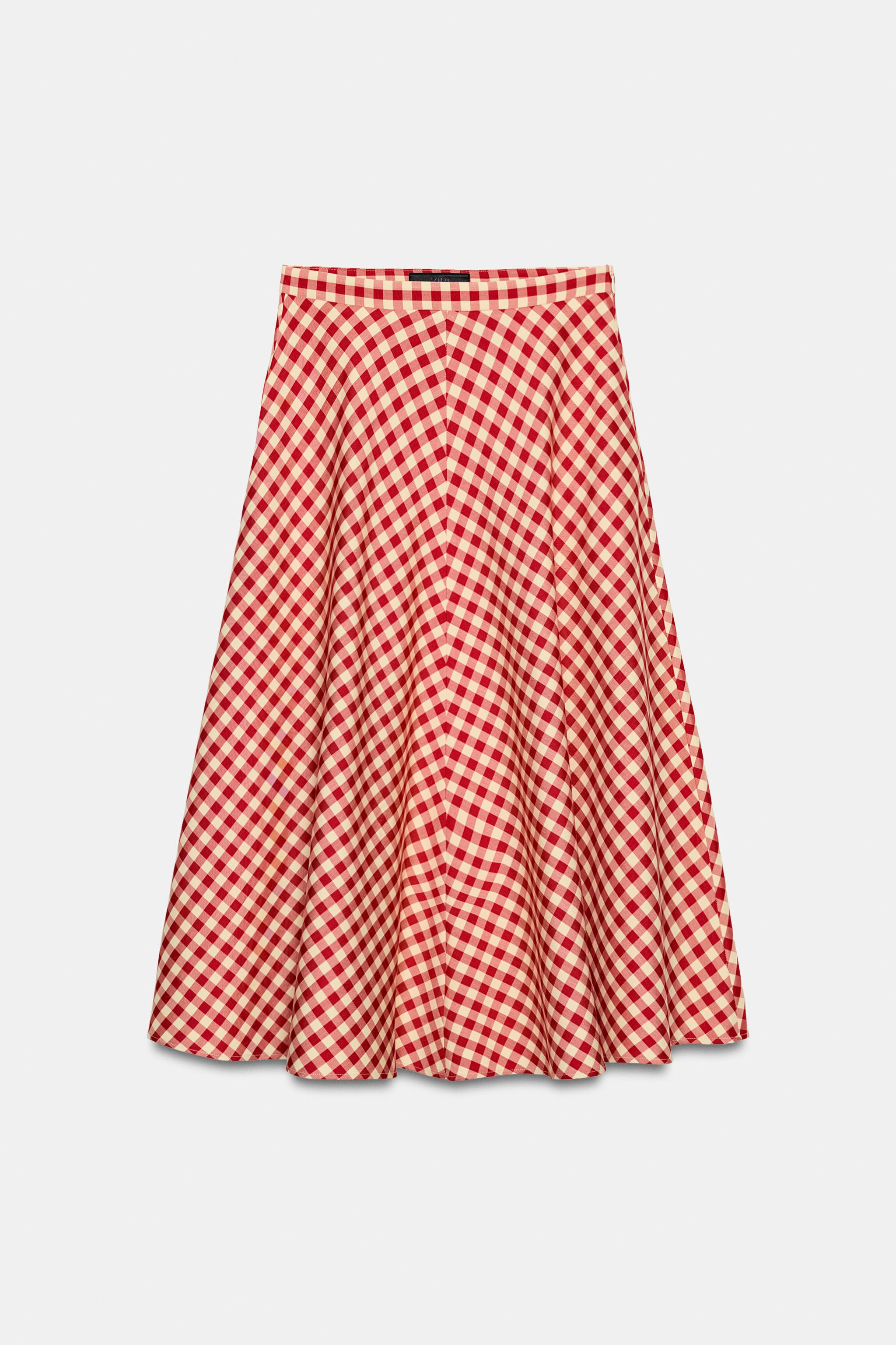 ZW COLLECTION PLAID CAPE SKIRT | Zara Canada
