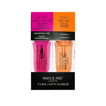 Nails.INC Glow & Grow and Vitamin C Nail Treatments Duo 2 x 0.27oz | Walmart (US)