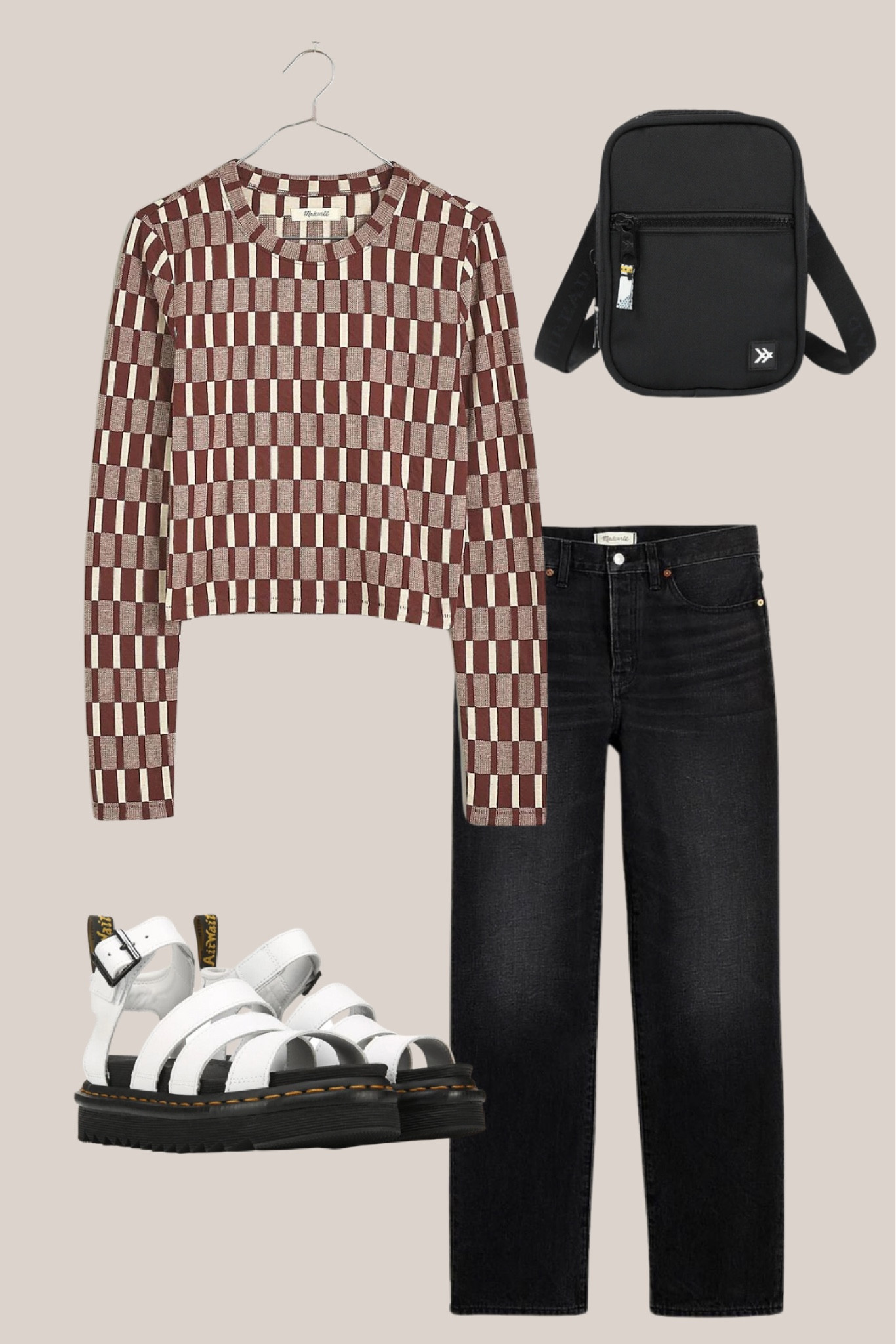 Fallin' hard for this cozy autumn vibe! 🍂 Dive into the season with rich, deep hues, rockin' that patterned long-sleeve and sleek black jeans. Got that crossbody swinging and those wedge sandals stepping. Perfect for leaf-peeping, pumpkin patch visits, or just sippin' on some pumpkin spice. Chilly nights, warm outfits, and all the fall feels. Let's do this, October! #FallFashionFiesta

#LTKstyletip #LTKSeasonal #LTKxMadewell