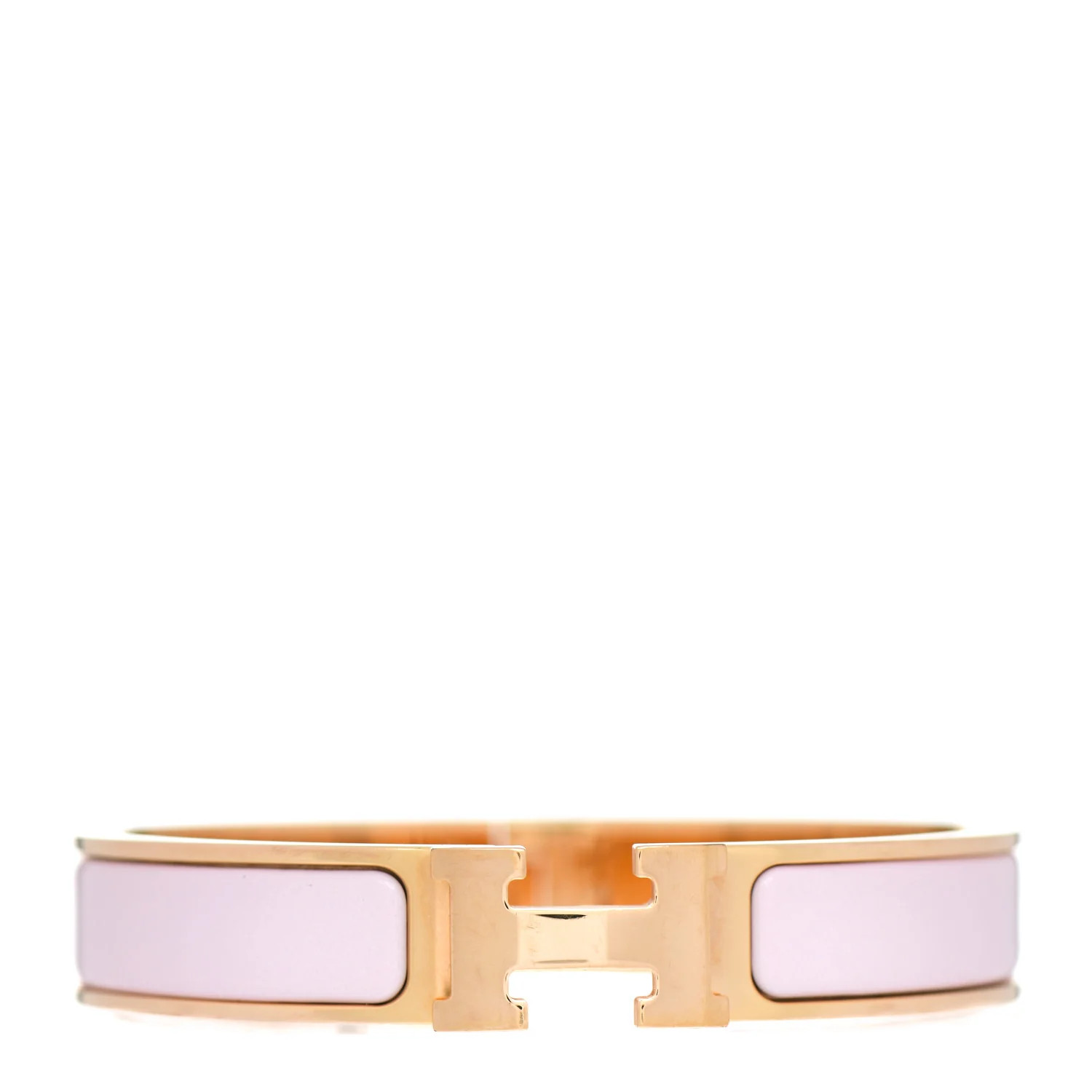 HERMES Enamel Narrow Clic Clac H Bracelet PM Rose Dragee | FASHIONPHILE | FASHIONPHILE (US)