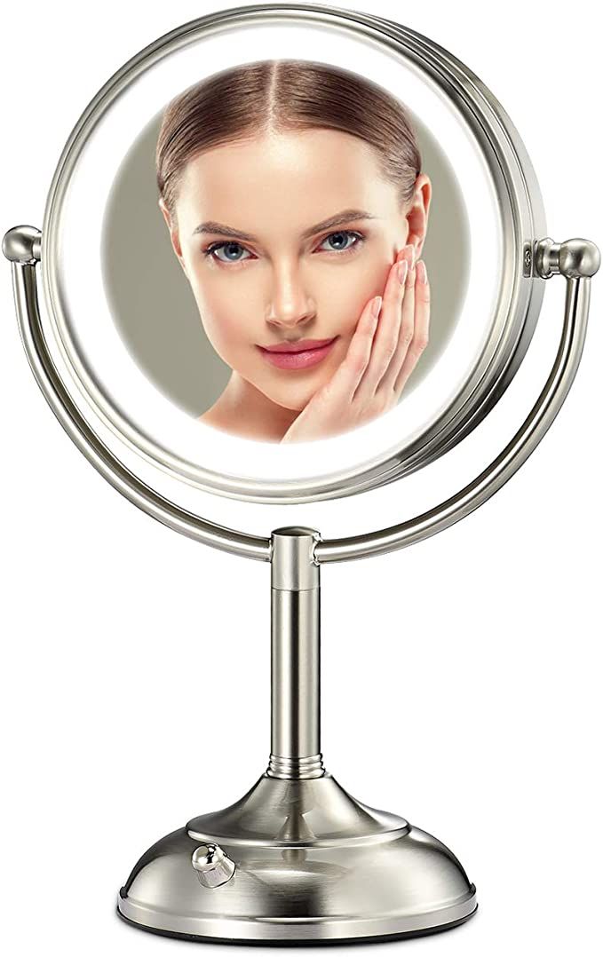 Professional 8.5" Lighted Makeup Mirror, 10X Magnifying Vanity Mirror with 32 LED Lights, Senior ... | Amazon (US)