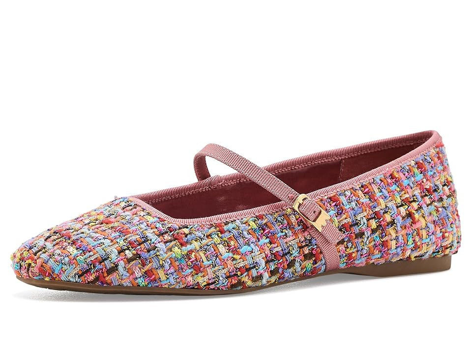 Birdies Hummingbird Mary Jane Tweed Women's Dress Flat Shoes Pink Tweed: 7 M, Polyester | Zappos.com
