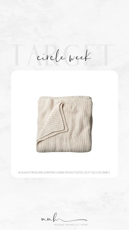Love this soft cozy and neutral blanket! The perfect way to add texture to a masters bedroom or living room and it’s on major sale right now for target circle week!

#LTKsalealert #LTKhome #LTKxTarget