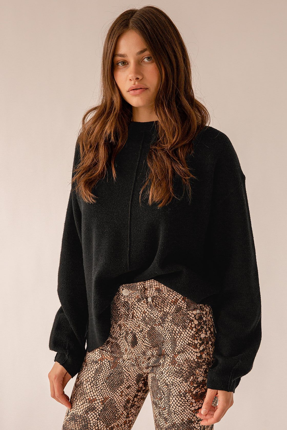 Warm Moments Black Knit Oversized Sweater | Lulus (US)