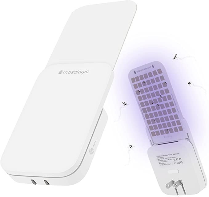 Mosalogic Flying Insect Trap Plug-in Mosquito Killer Indoor Gnat Moth Catcher Fly Tapper with Nig... | Amazon (US)