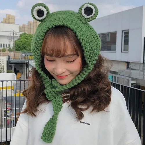 Oktokki - Frog Eye Knit Trapper Hat | YesStyle Global