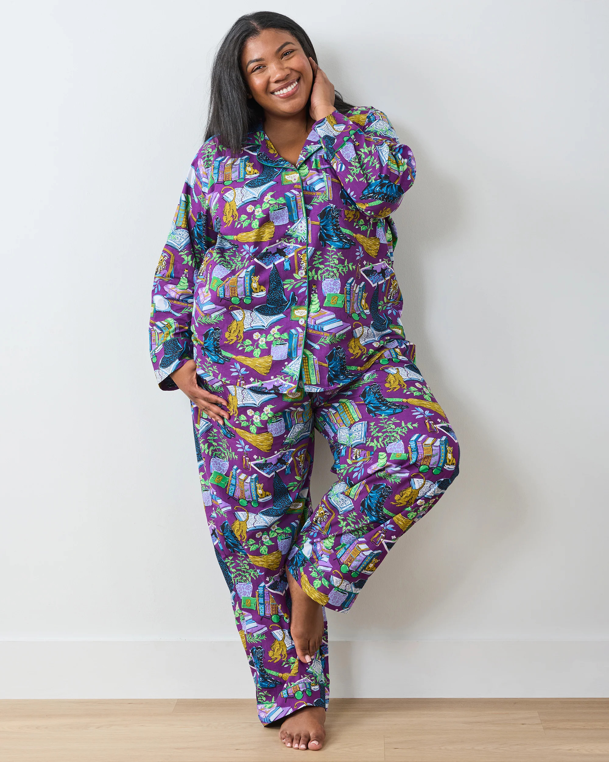 Elphaba's Alchemy - Tall Long PJ Set - Brewed Blackberry | Printfresh