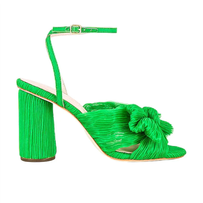 Loeffler Randall Camilla Wedge Sandals In Clover - Green - 9.5 | Verishop