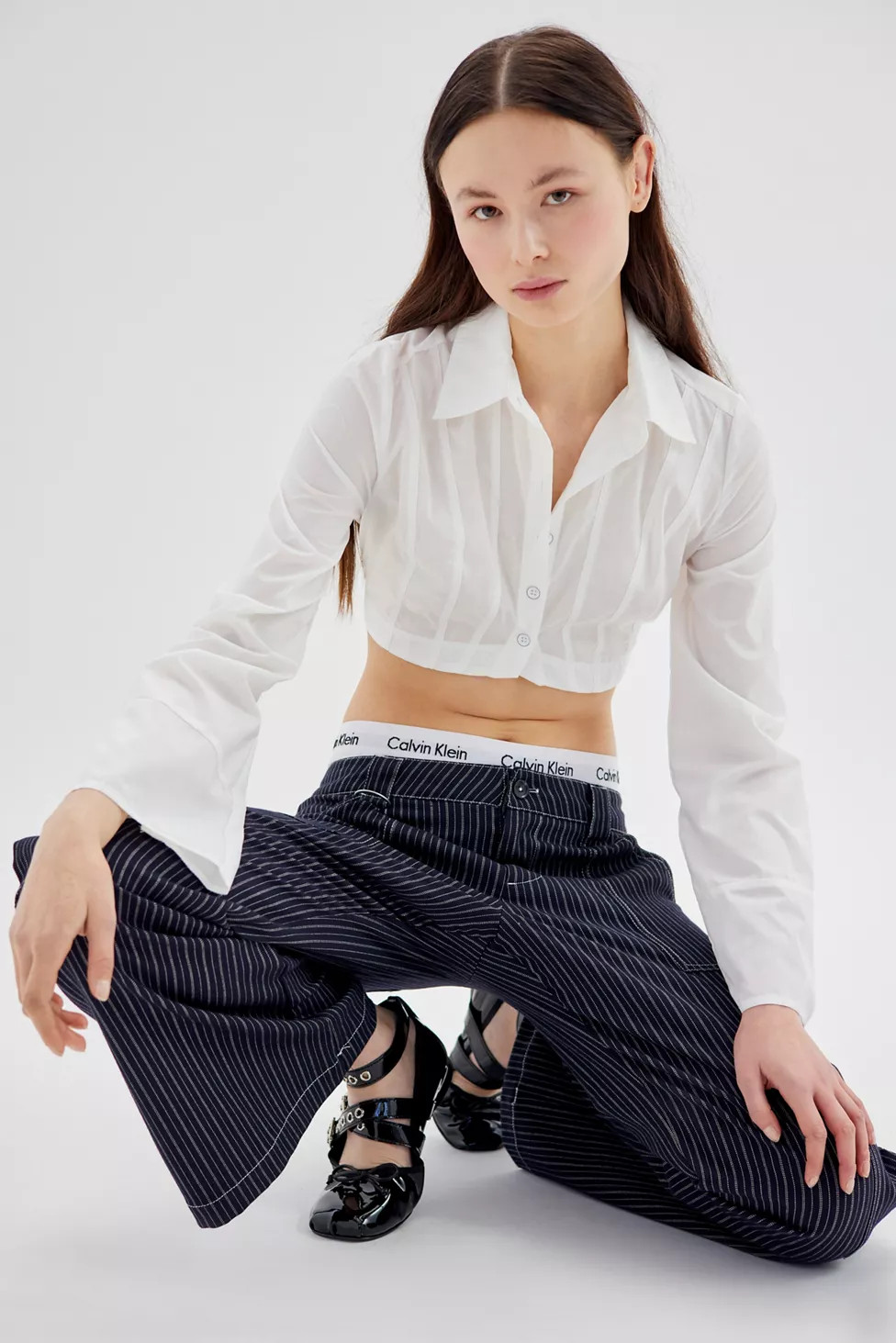 UO Fallon Open-Back Button-Down Top | Urban Outfitters (US and RoW)