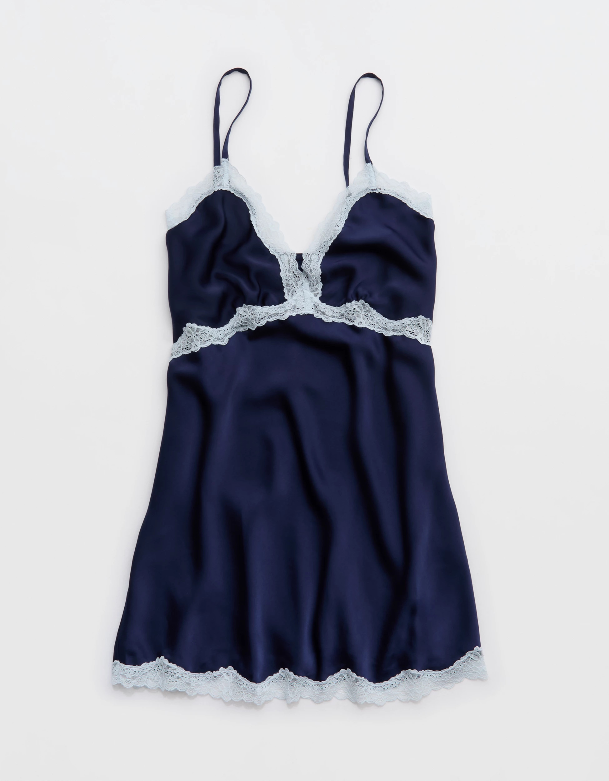 OVERSLEPT by Aerie Liquid Satin Mini Nightie | Aerie