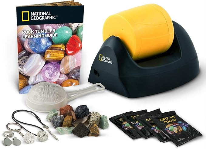 NATIONAL GEOGRAPHIC Starter Rock Tumbler Kit - Durable Leak-Proof Rock Polisher for Kids - Comple... | Amazon (US)